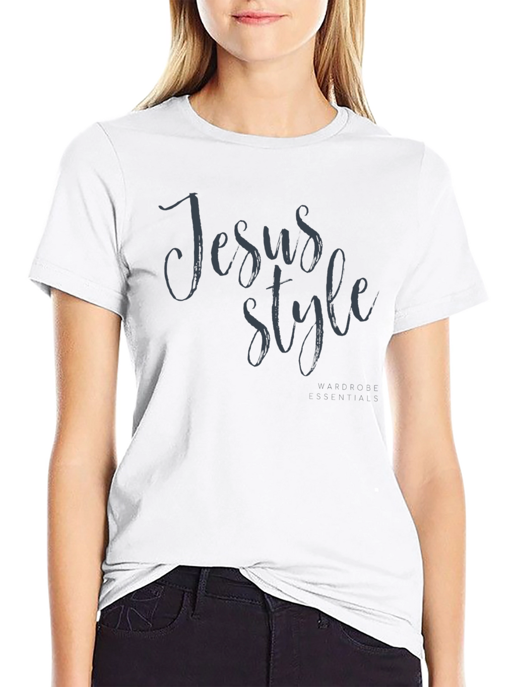 Jesus Style Black Graphic Tee Shirt