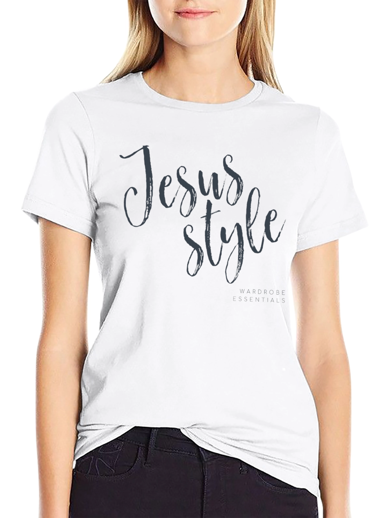 Jesus Style Black Graphic Tee Shirt