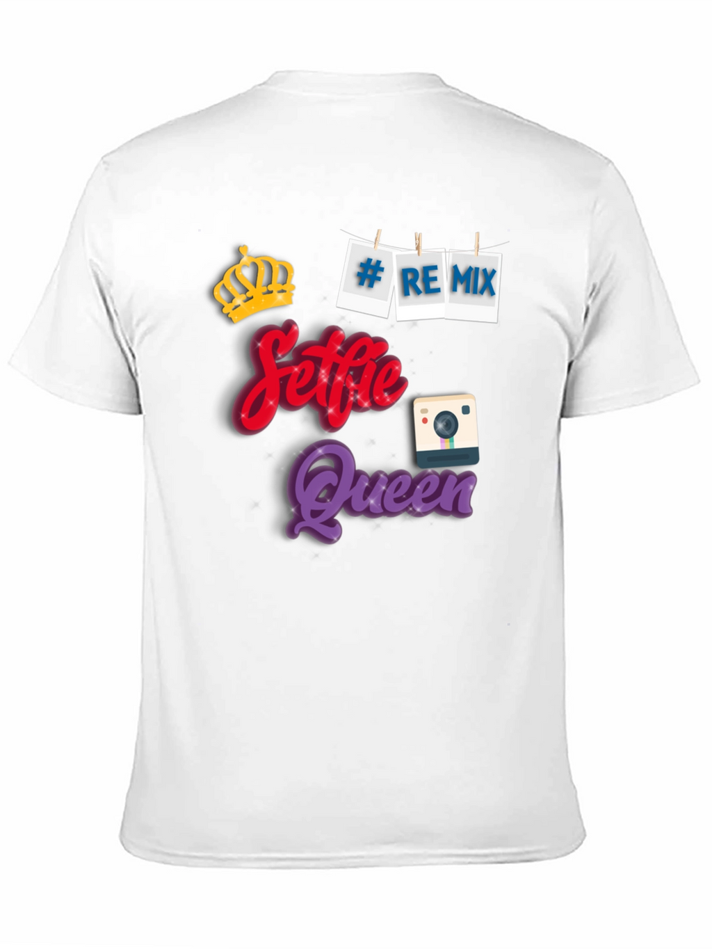 Selfie Queen Black Graphic T-Shirt