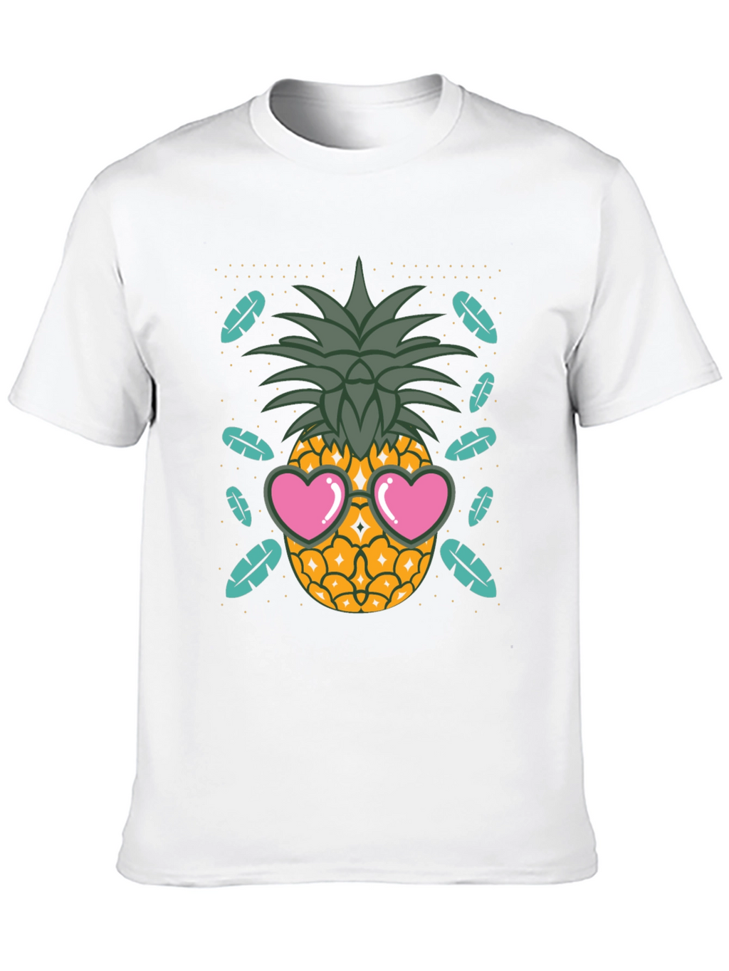 Cool Pineapple Heart Sunglasses T-Shirt