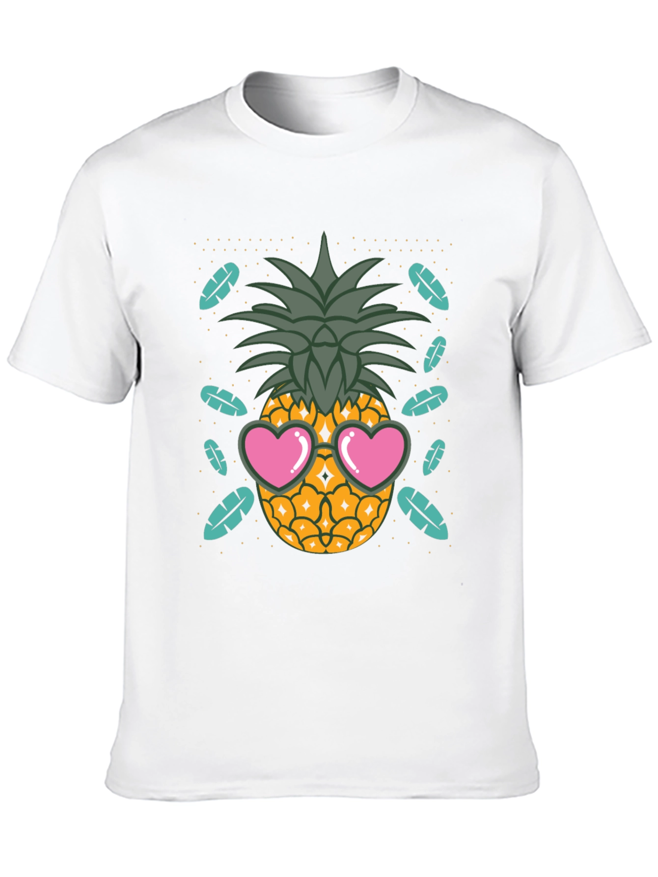 Cool Pineapple Heart Sunglasses T-Shirt