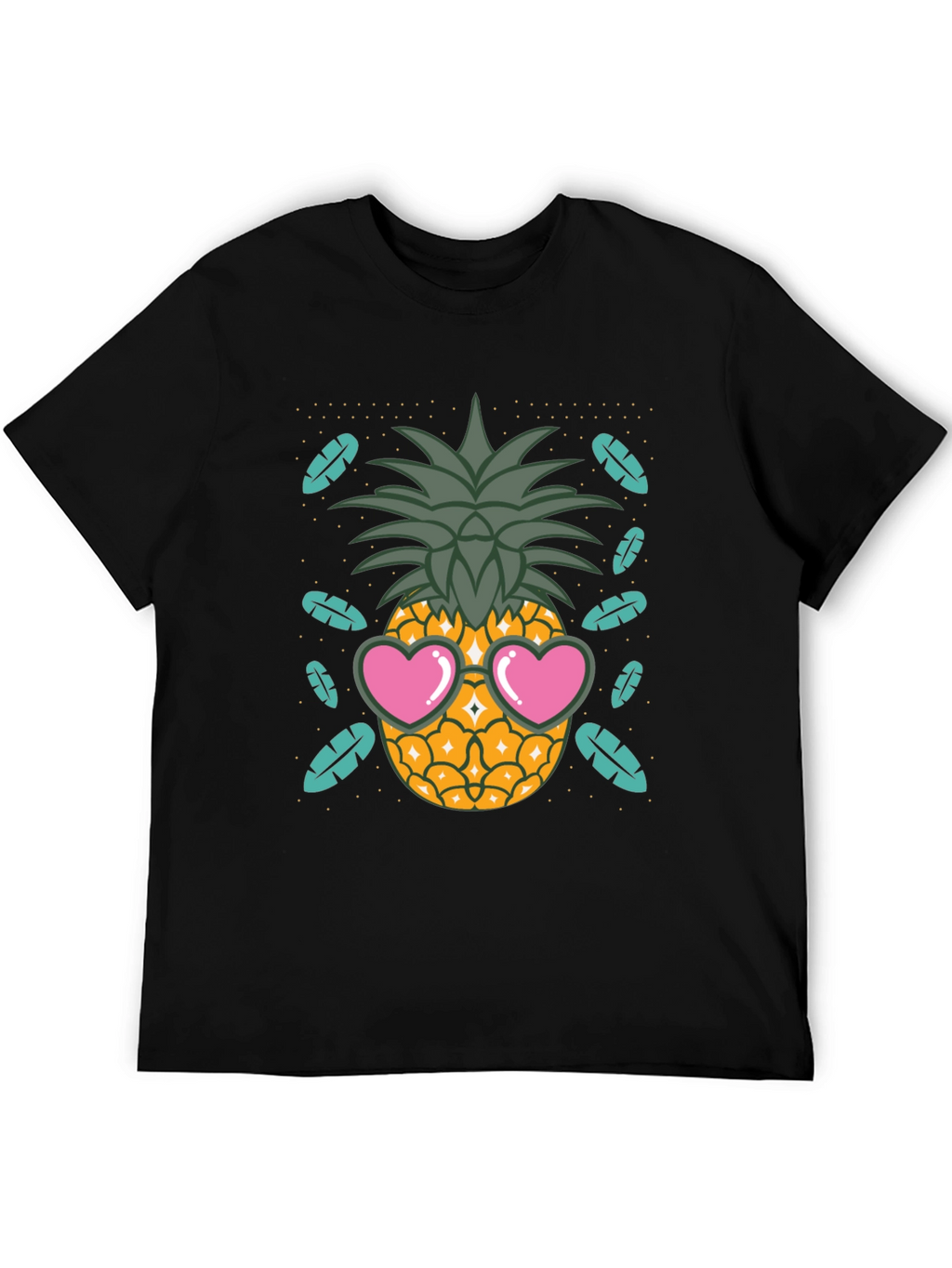 Cool Pineapple Heart Sunglasses T-Shirt