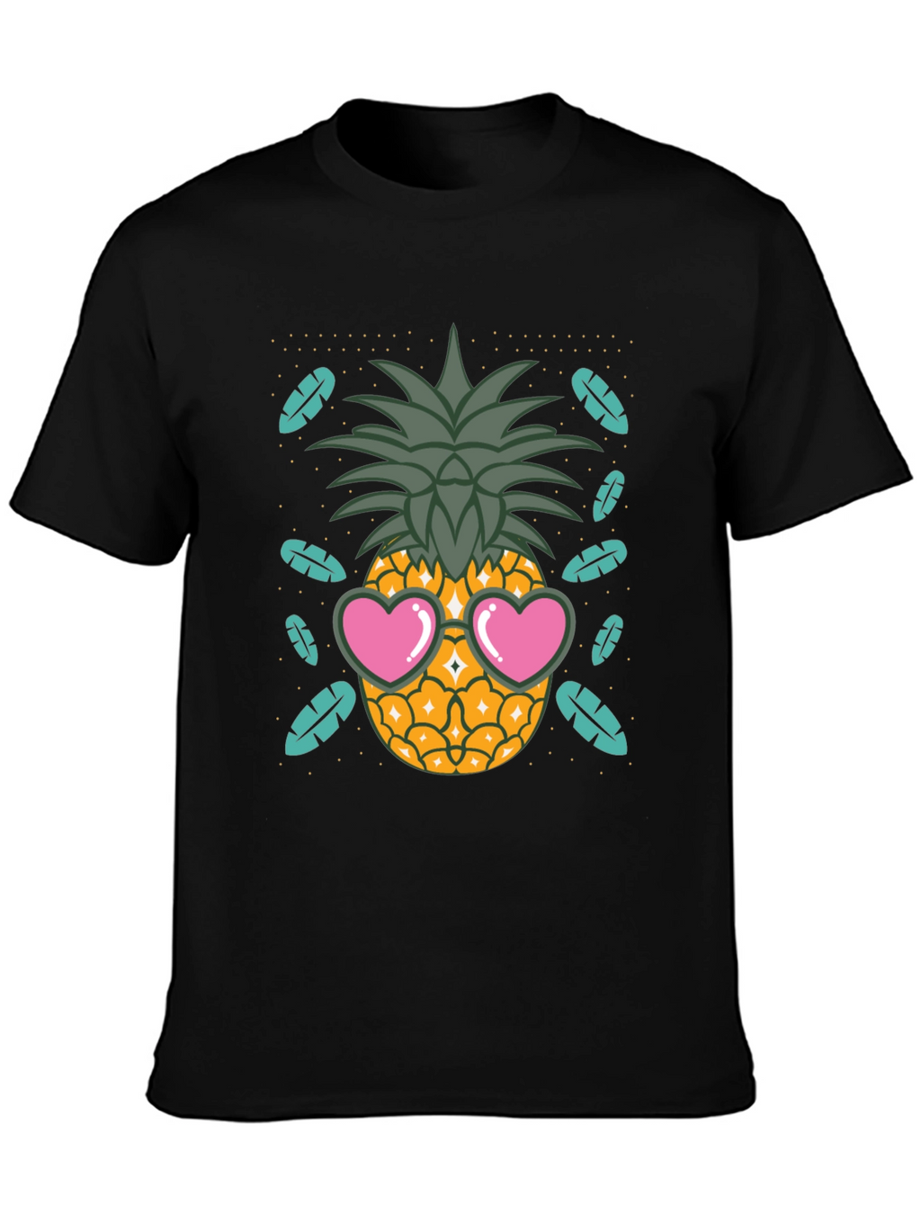 Cool Pineapple Heart Sunglasses T-Shirt