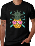 Cool Pineapple Heart Sunglasses T-Shirt