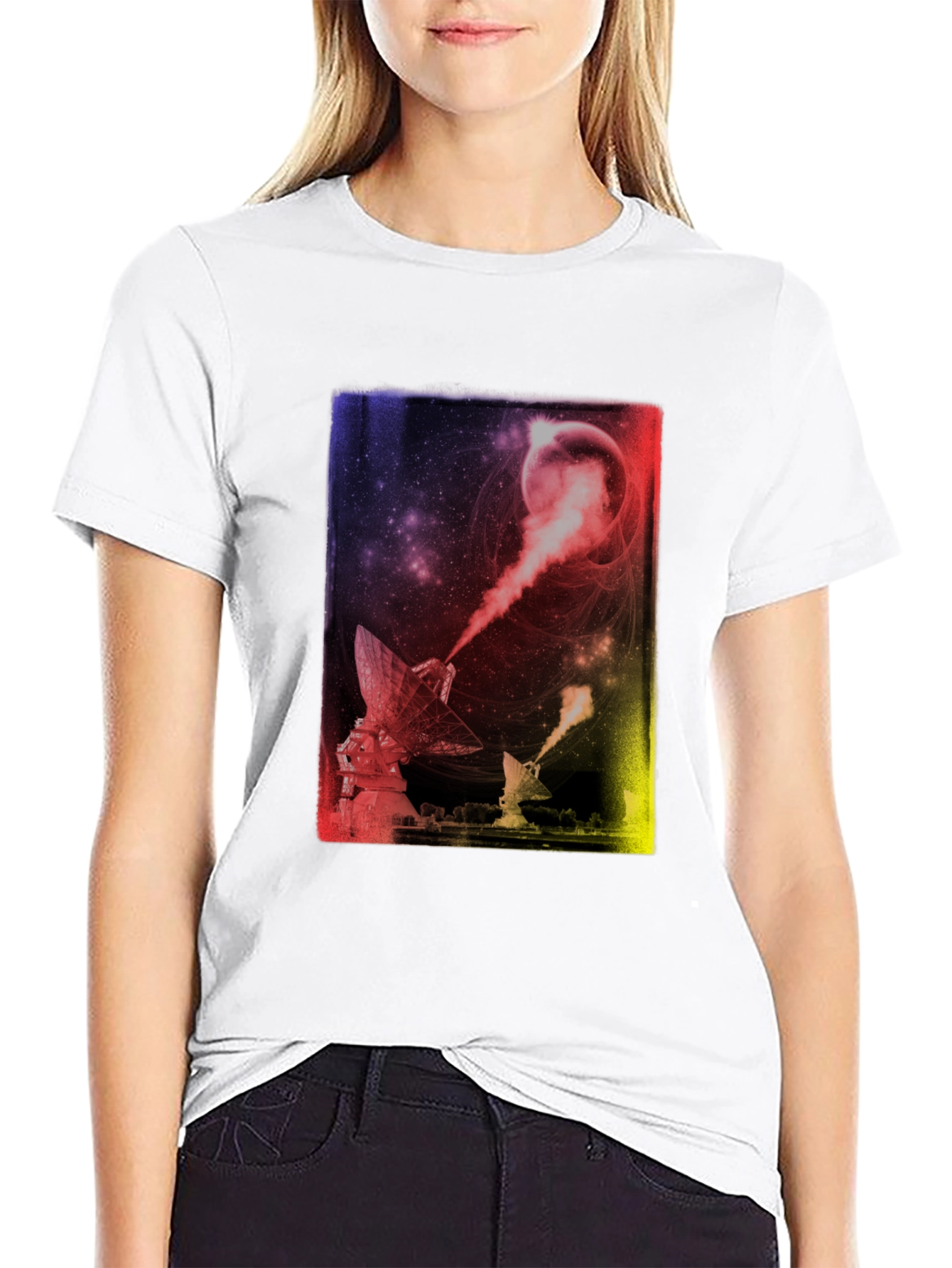 Cosmic Telescope Graphic Tee - Soft Cotton Comfort