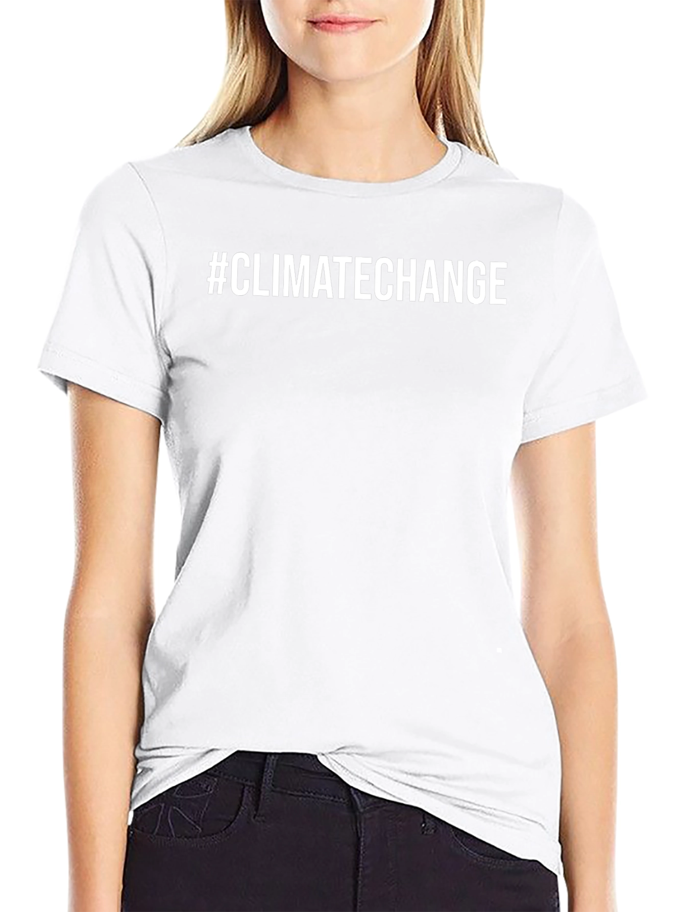 #ClimateChange Black T-Shirt - Eco-Friendly Fashion