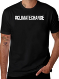 #ClimateChange Black T-Shirt - Eco-Friendly Fashion