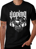 Doping Rocks Skull Graphic Black T-Shirt