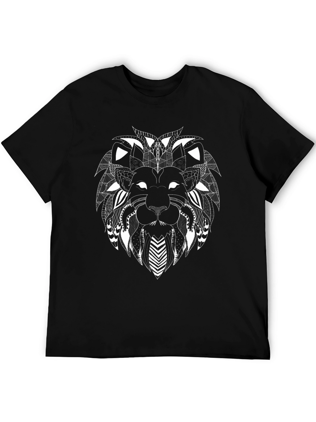 Lion Head Graphic Black T-Shirt