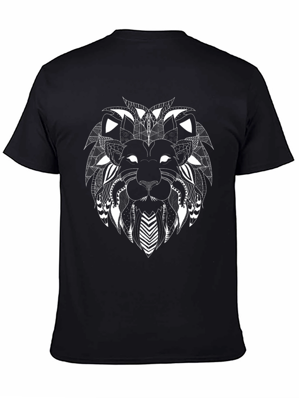 Lion Head Graphic Black T-Shirt