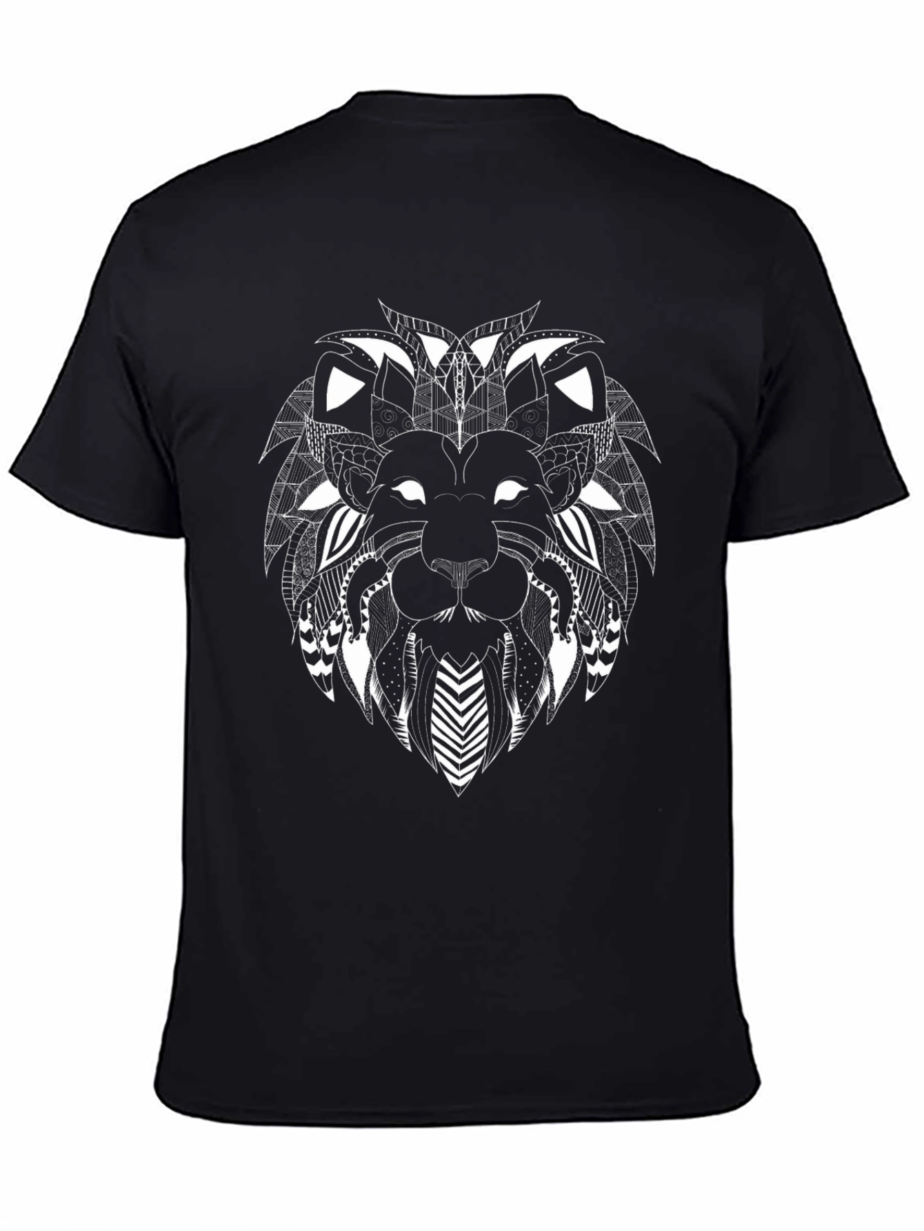 Lion Head Graphic Black T-Shirt