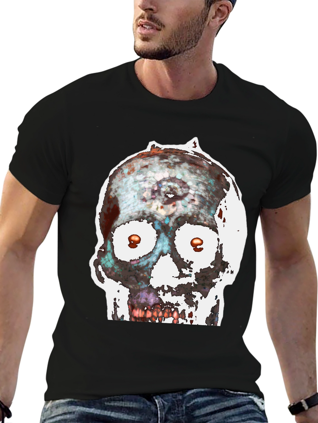 Edgy Skull Graphic Tee