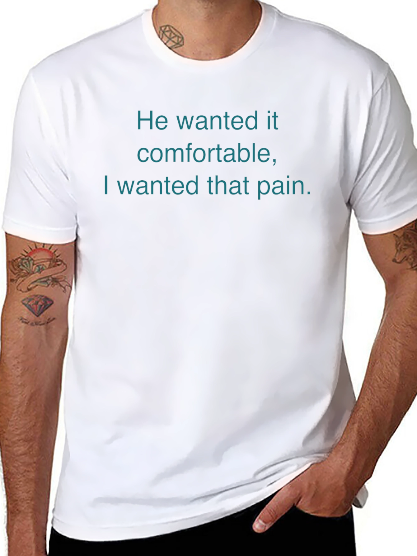 Pain Quote Graphic Black T-Shirt