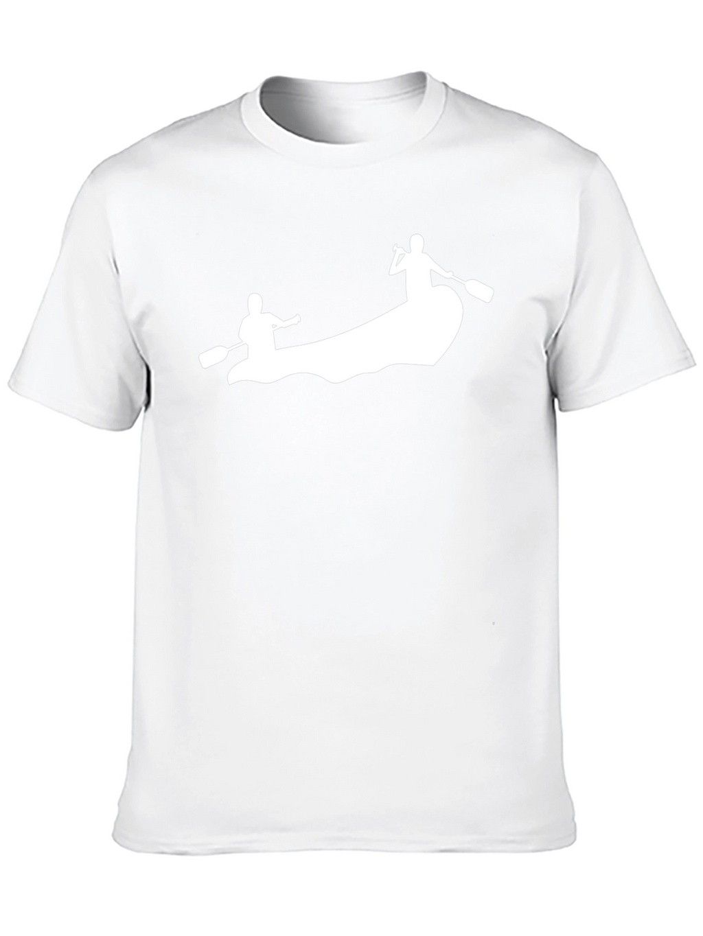 Mens Black T-Shirt - Canoeing Design