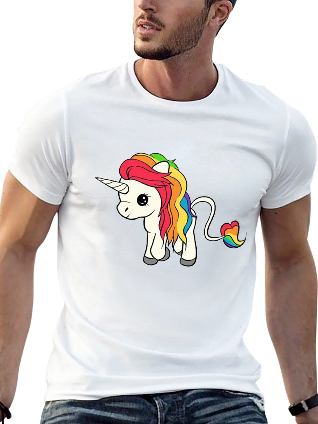 Unicorn Graphic Black T-Shirt