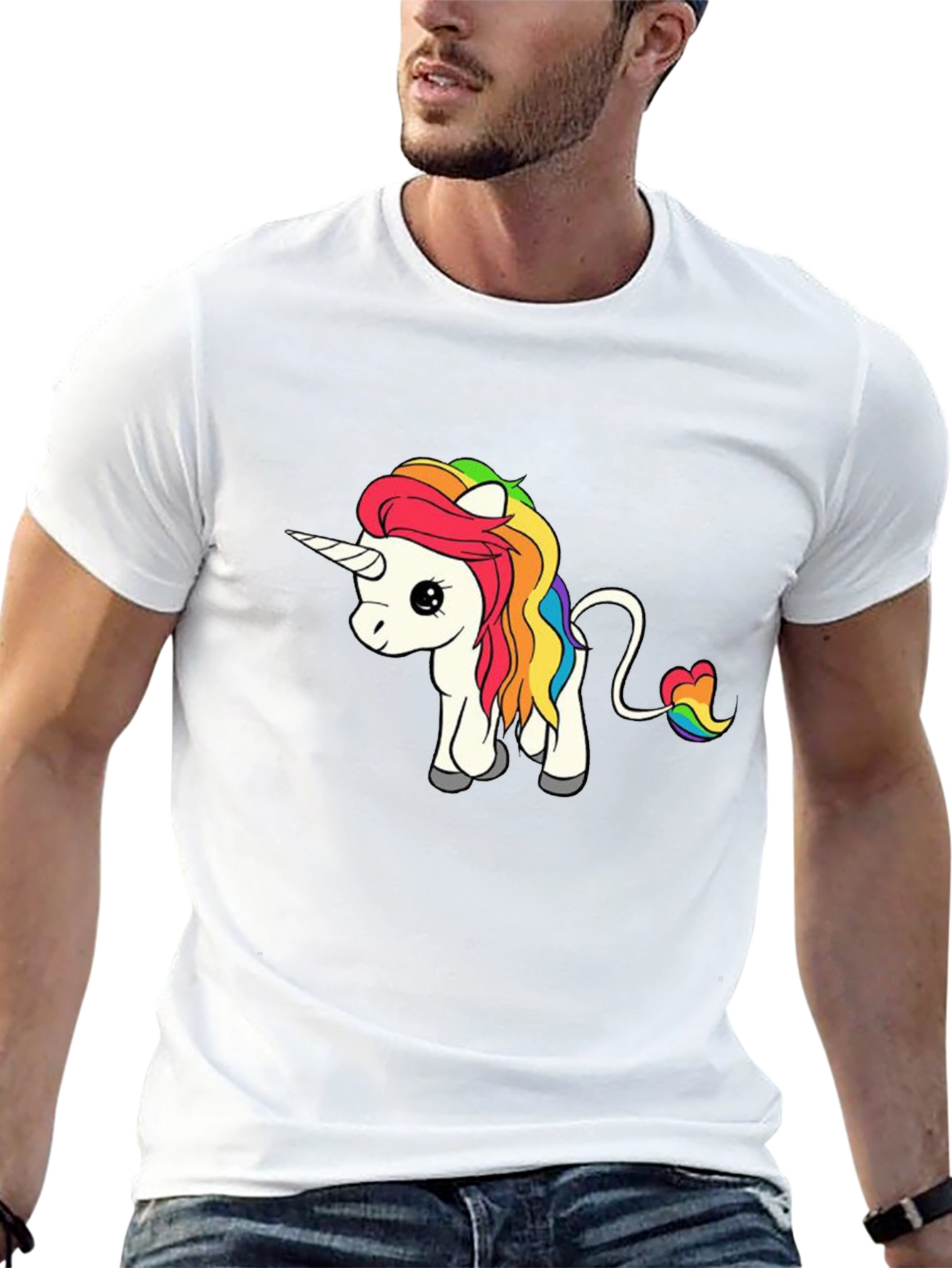 Unicorn Graphic Black T-Shirt