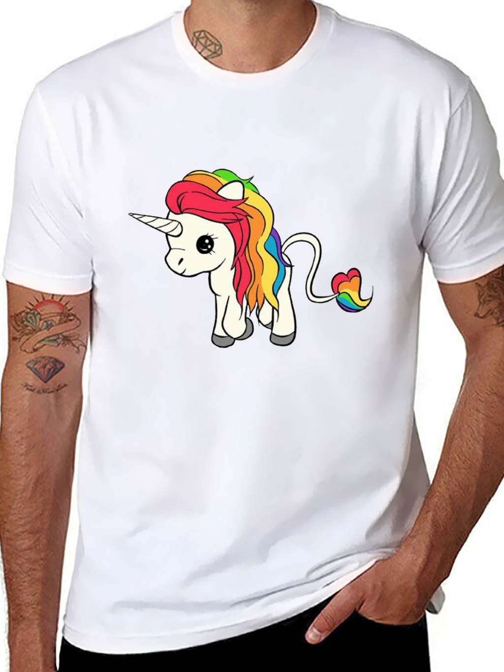 Unicorn Graphic Black T-Shirt