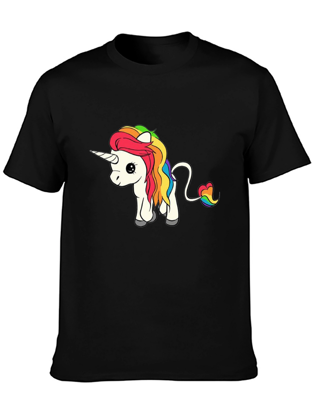 Unicorn Graphic Black T-Shirt