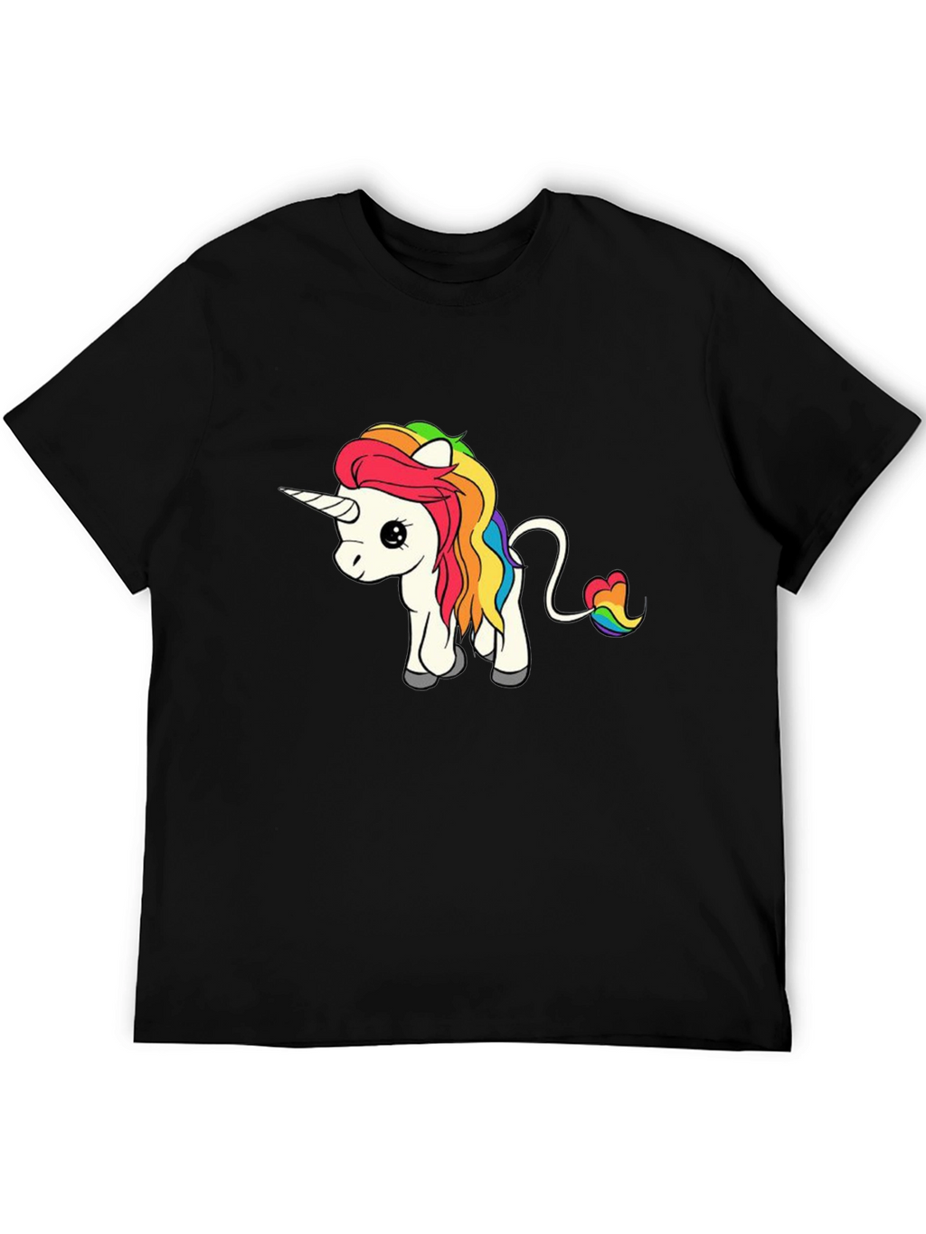 Unicorn Graphic Black T-Shirt