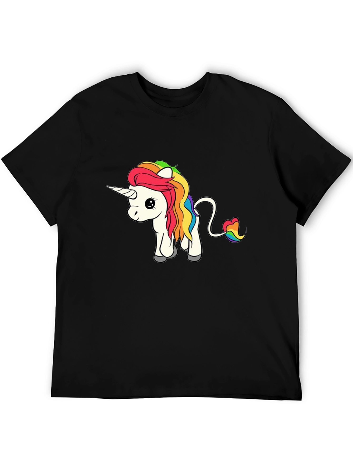 Unicorn Graphic Black T-Shirt