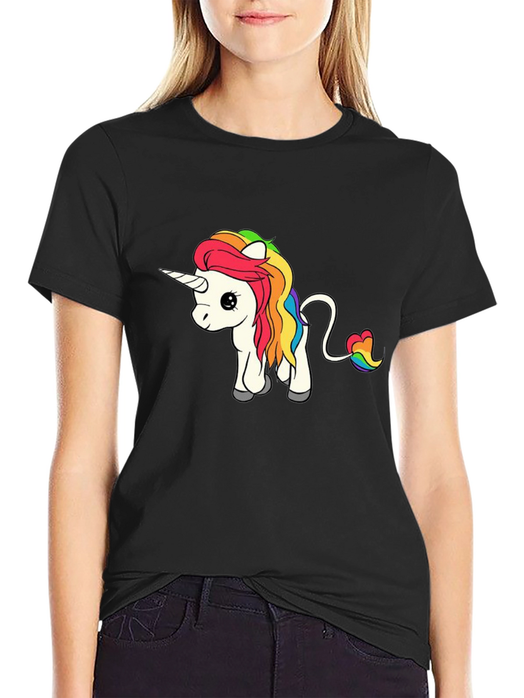 Unicorn Graphic Black T-Shirt