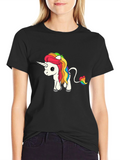 Unicorn Graphic Black T-Shirt
