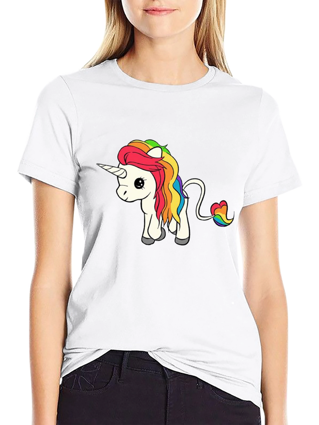Unicorn Graphic Black T-Shirt