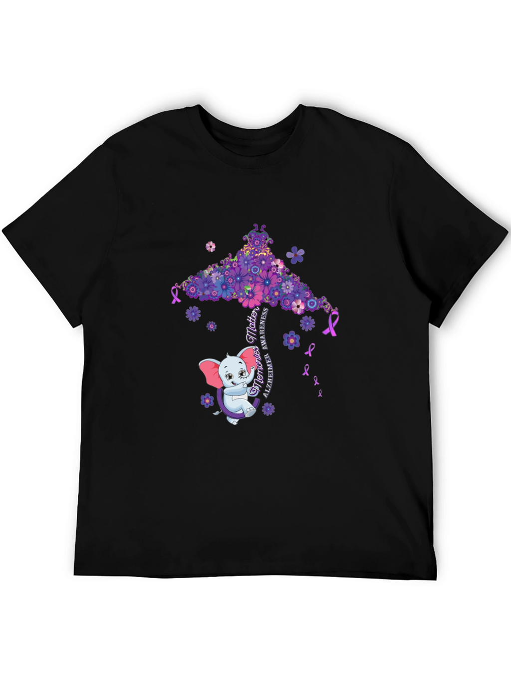 Alzheimers Awareness Elephant T-Shirt