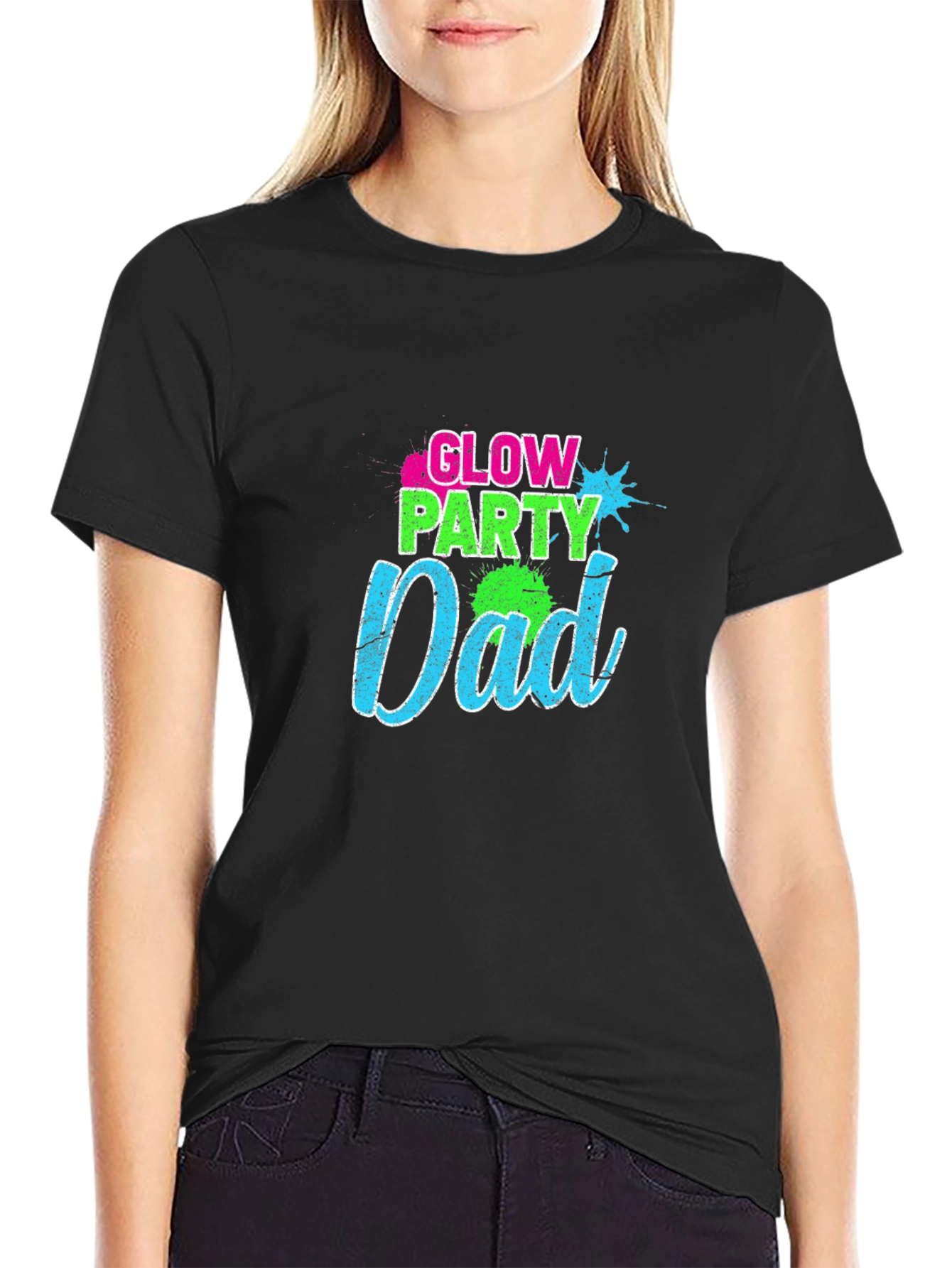 Glow Party Dad Graphic T-Shirt