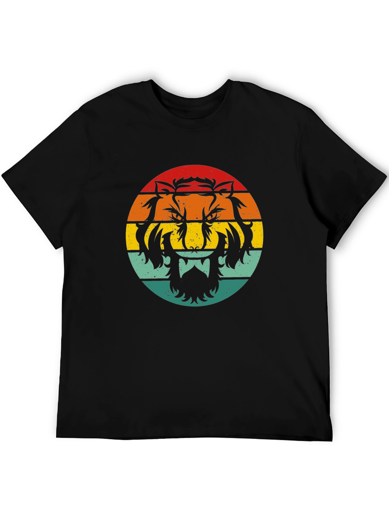 Retro Tiger Graphic T-Shirt - Black