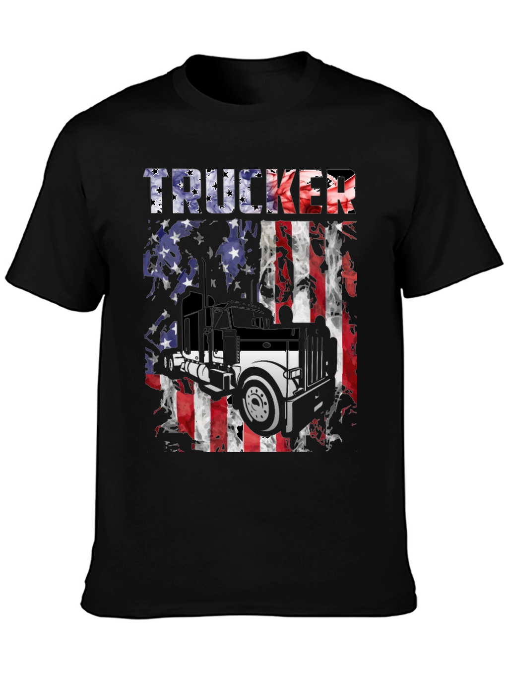 Trucker American Flag T-Shirt