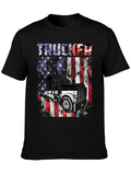 Trucker American Flag T-Shirt
