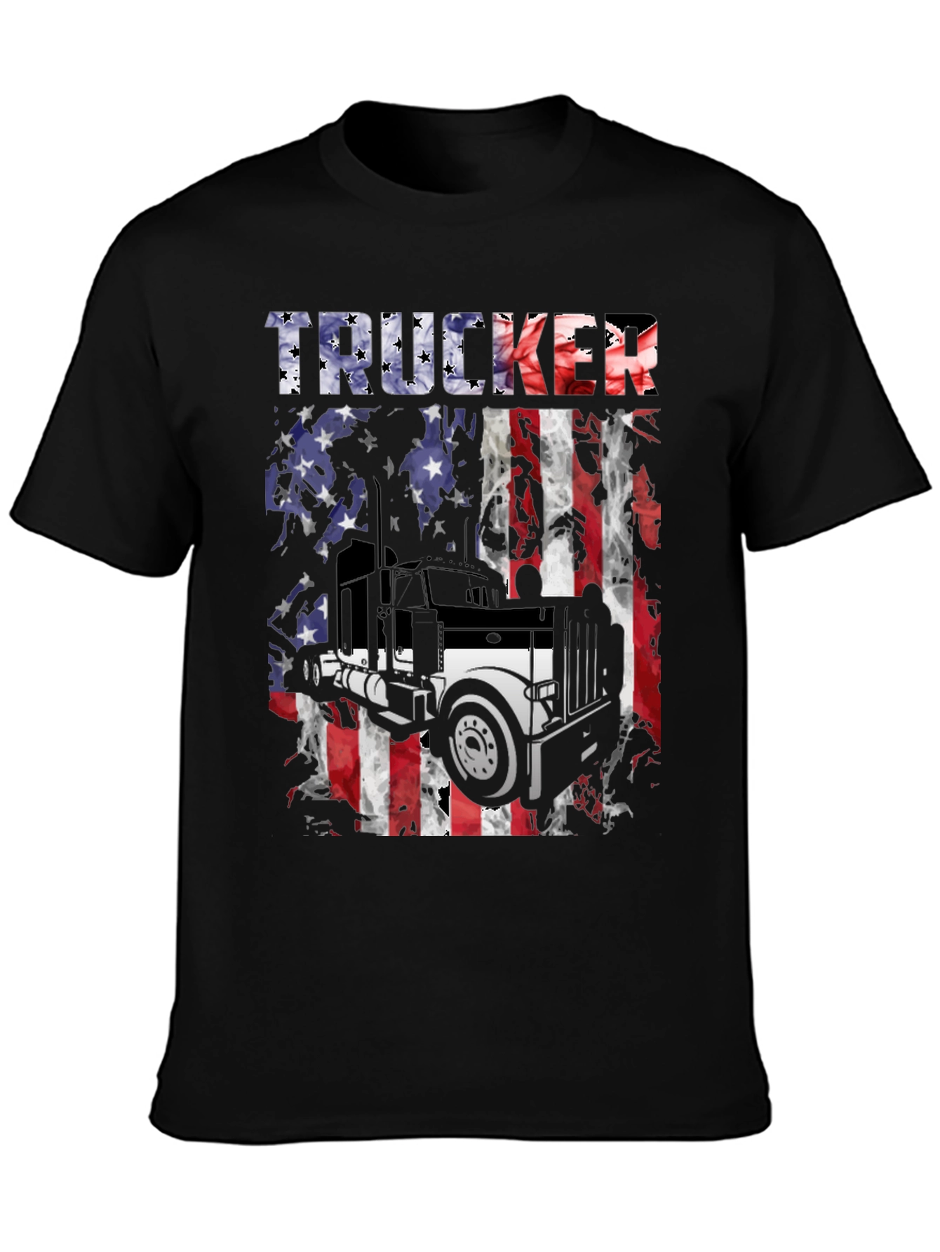 Trucker American Flag T-Shirt