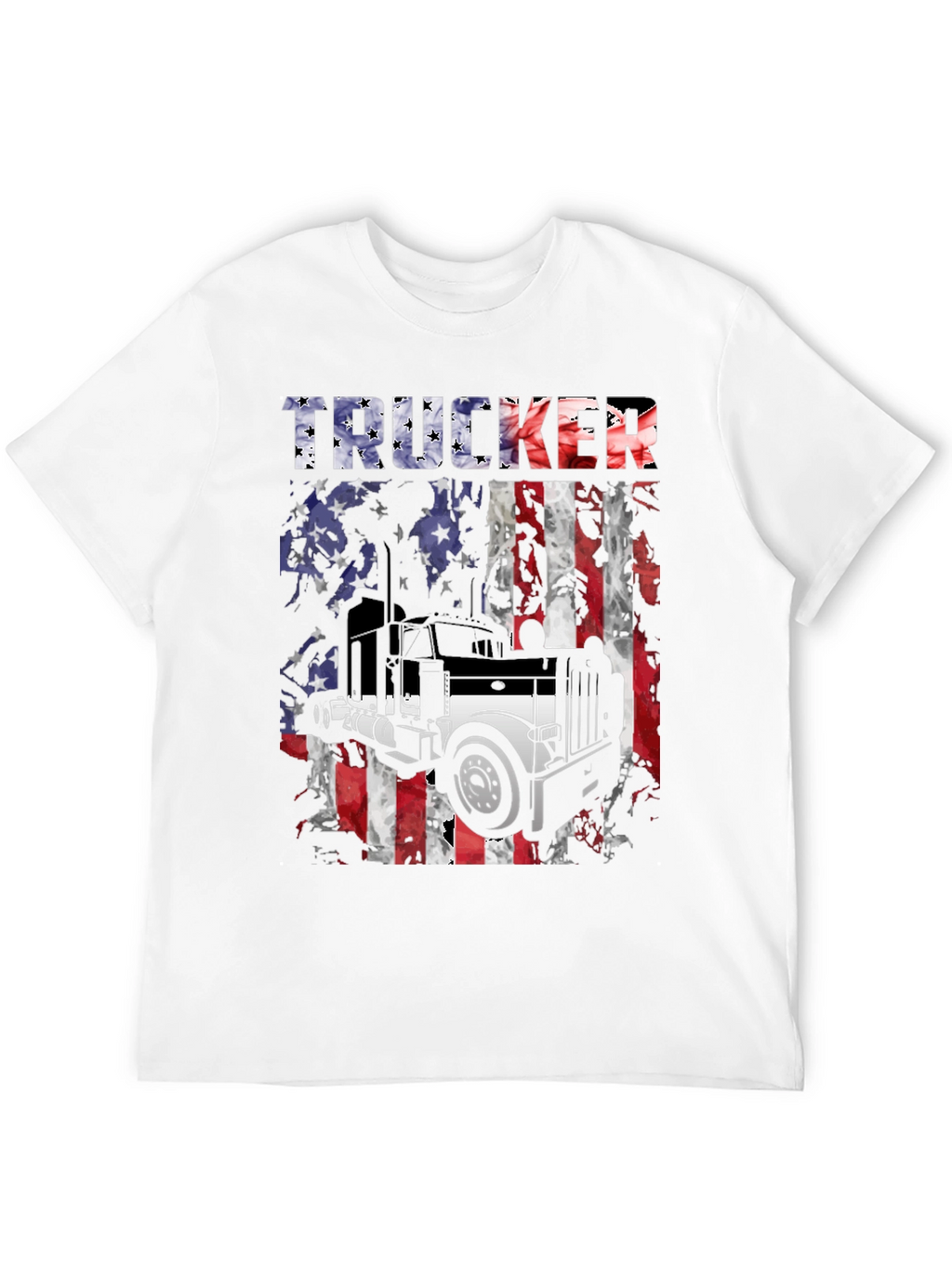 Trucker American Flag T-Shirt