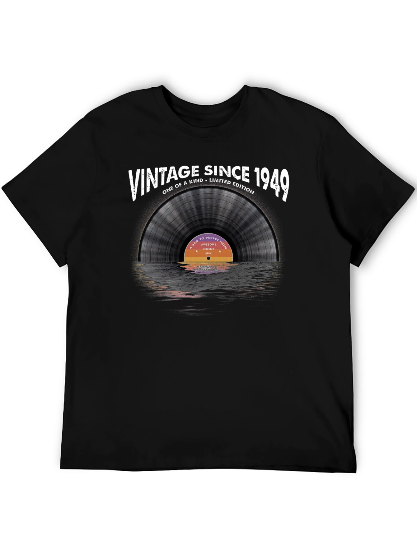 Vintage Since 1949 Vinyl Record Graphic T-Shirt