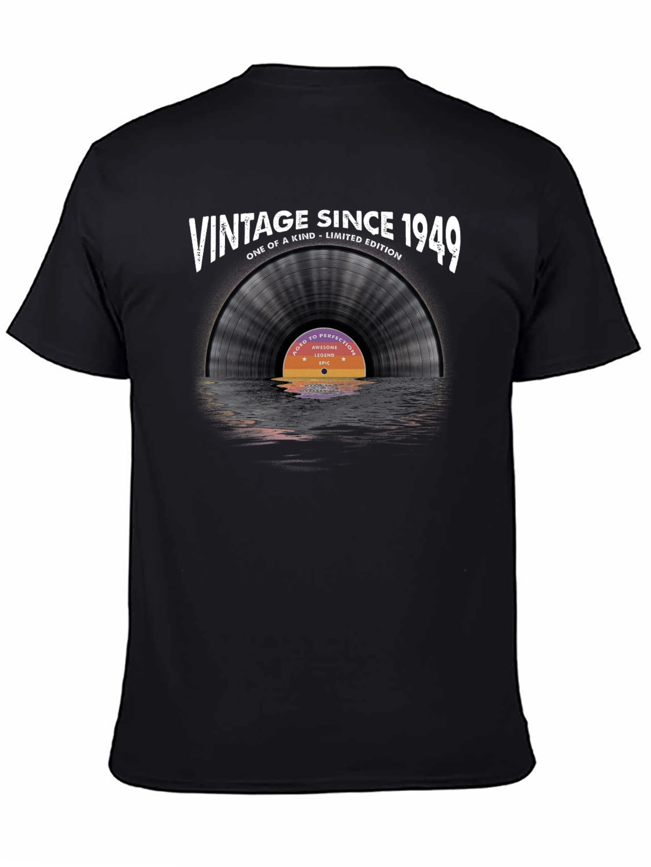 Vintage Since 1949 Vinyl Record Graphic T-Shirt