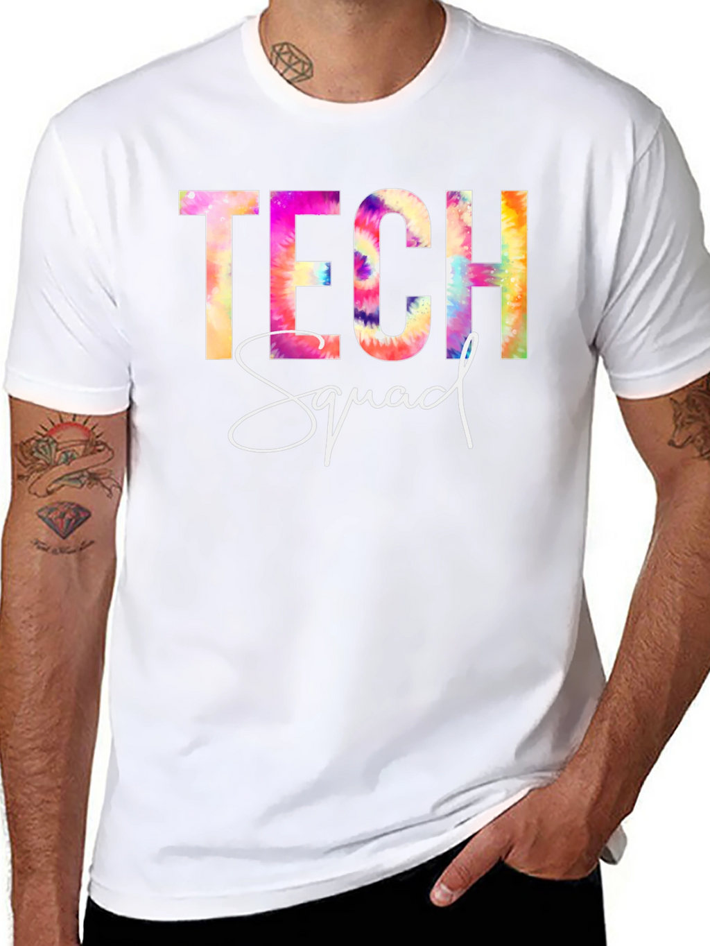 Tech Squad Tie-Dye Graphic T-Shirt