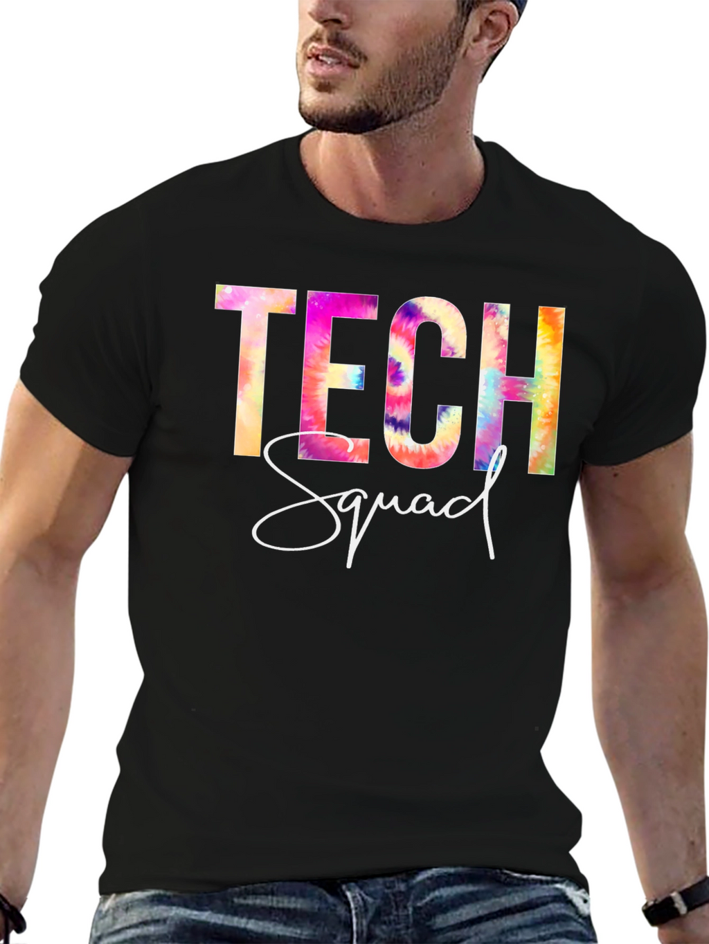 Tech Squad Tie-Dye Graphic T-Shirt