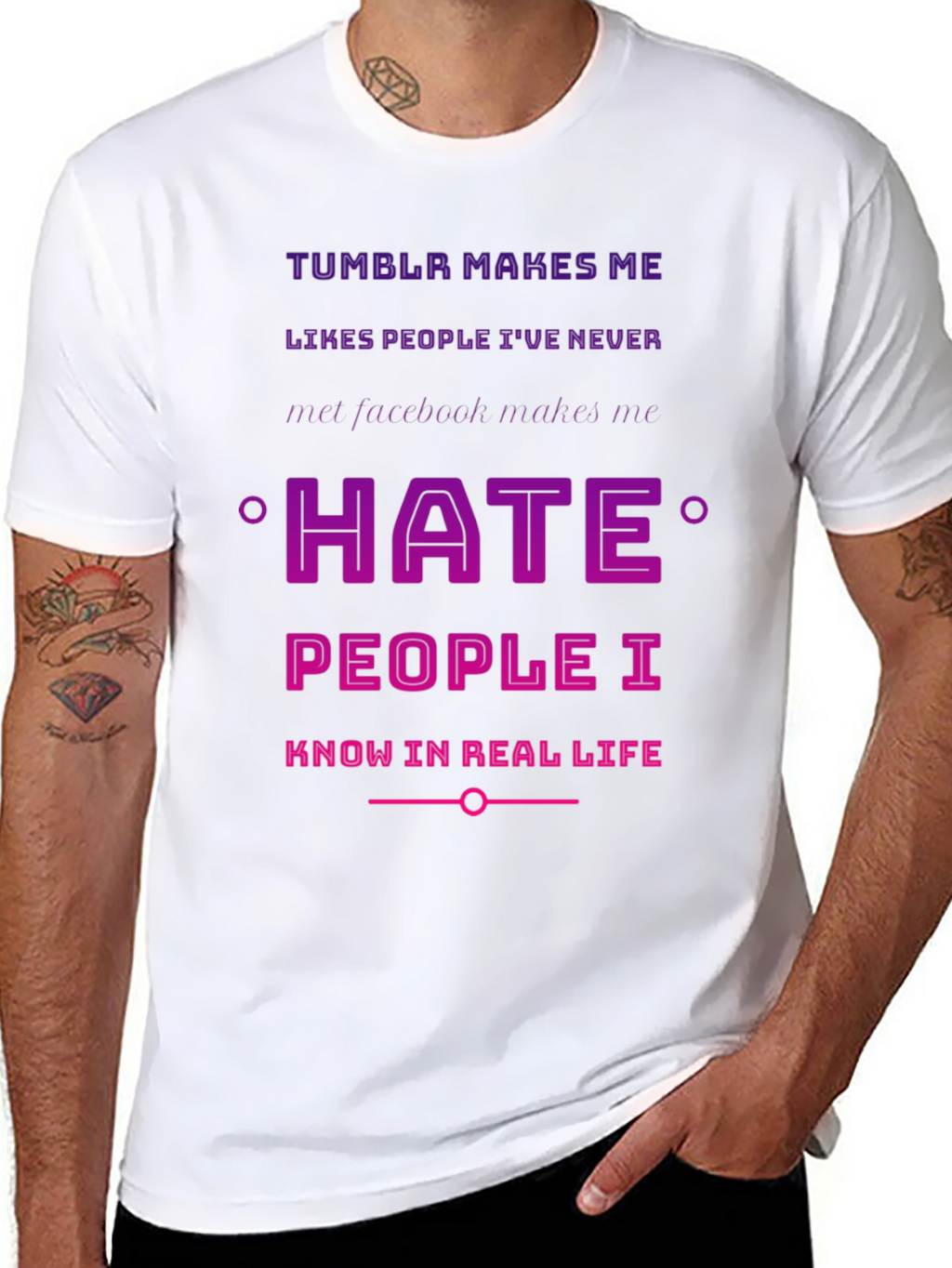 Tumblr vs Facebook Humor T-Shirt