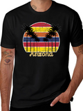 Arizona Sunset Palm Tree Graphic Tee
