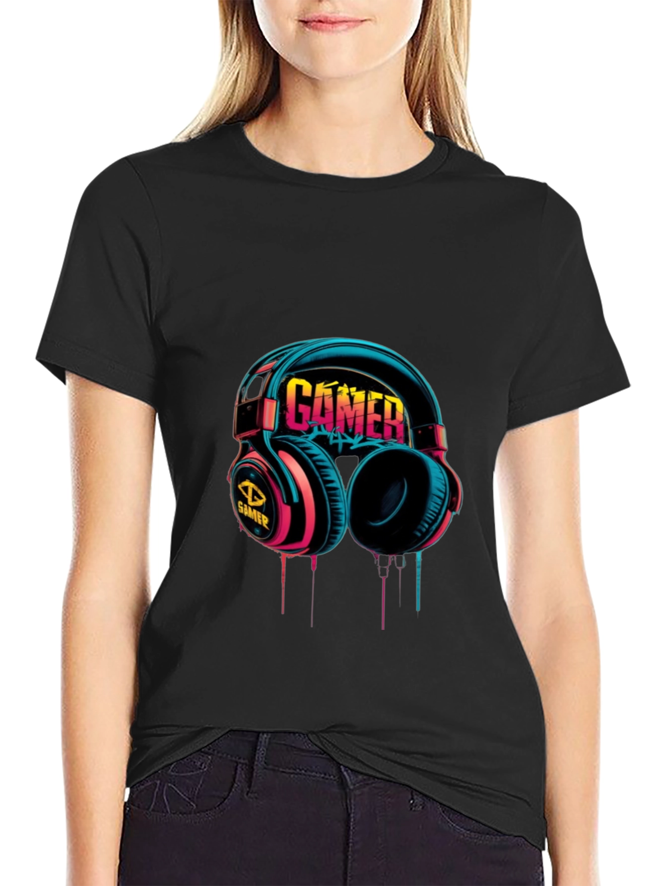 Gamer Headset Graphic T-Shirt - Cool Gaming Tee