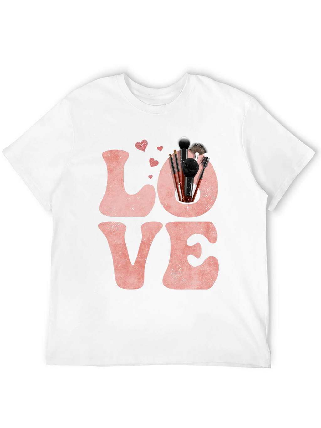 LOVE Makeup Brush T-Shirt Valentines Day