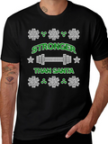 Stronger Than Santa Holiday Workout T-Shirt