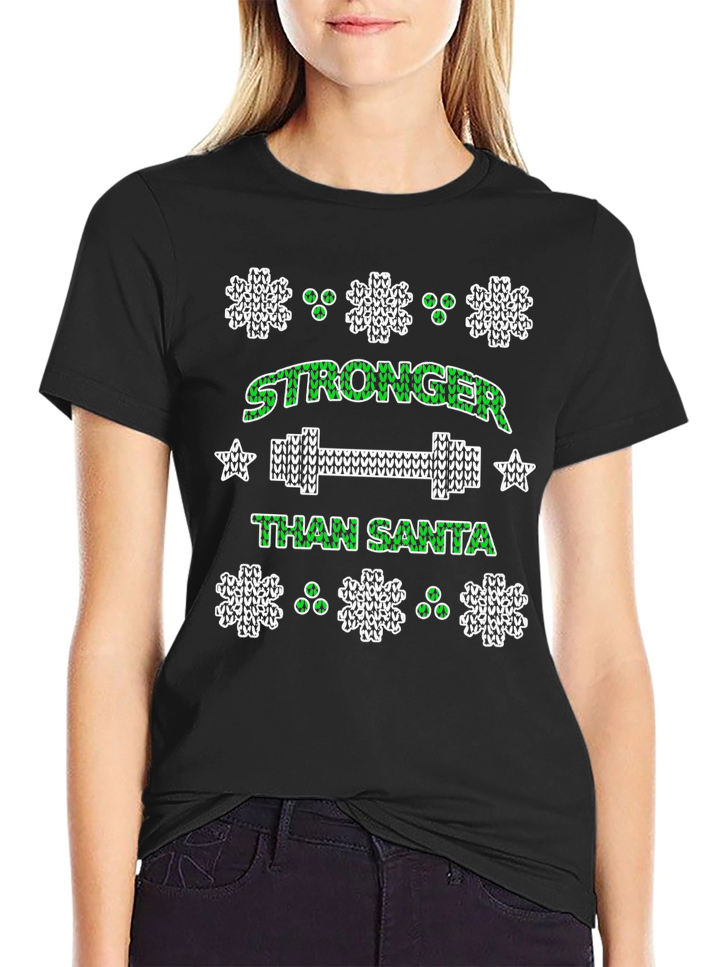 Stronger Than Santa Holiday Workout T-Shirt
