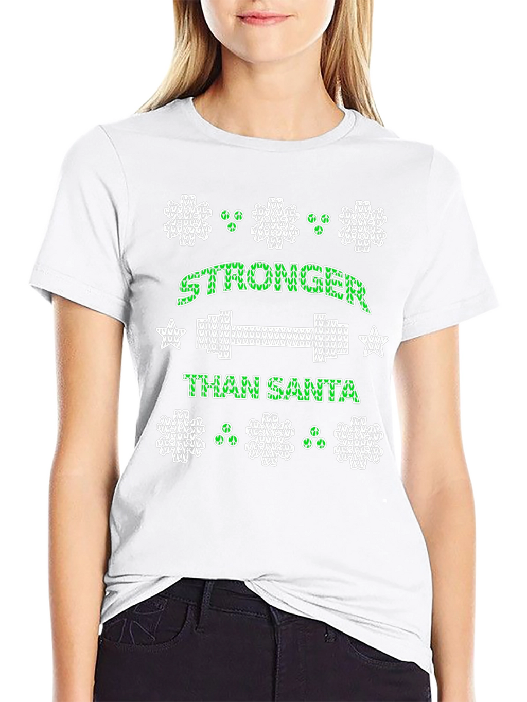 Stronger Than Santa Holiday Workout T-Shirt