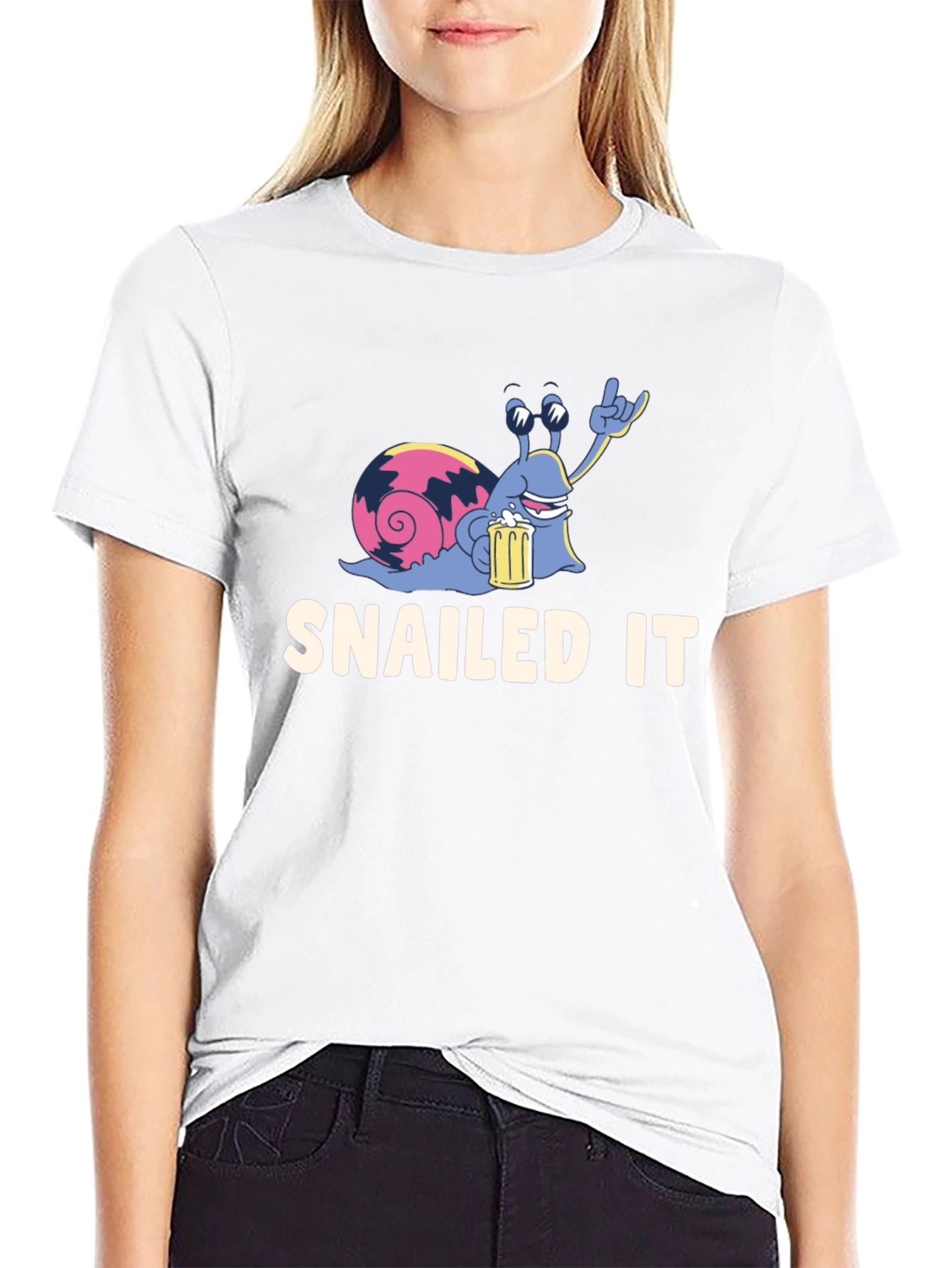 SNAILED IT Snail Beer T-Shirt Funny Tee