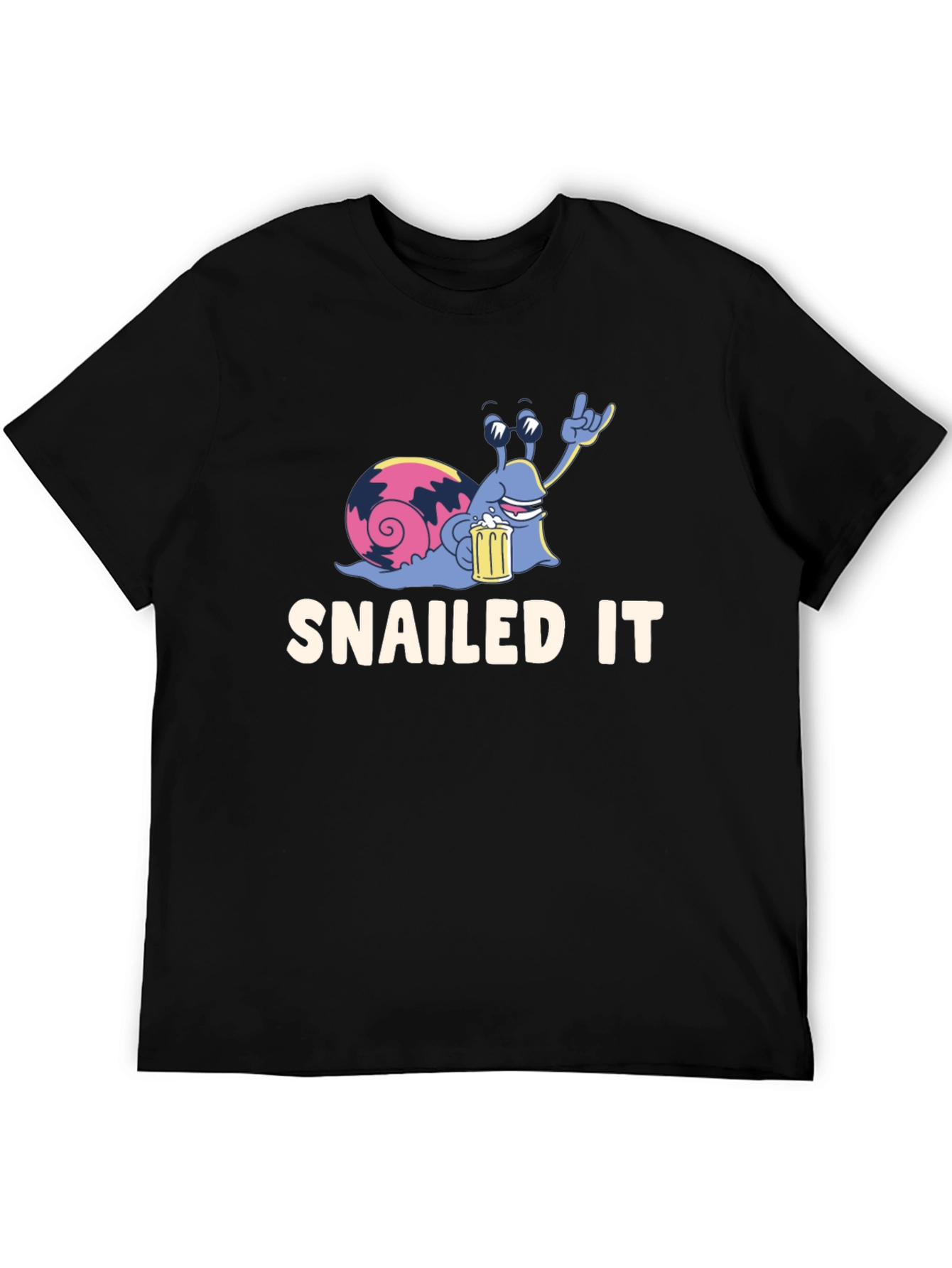 SNAILED IT Snail Beer T-Shirt Funny Tee