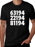Numerical T-Shirt - Bold Numbers Graphic Tee
