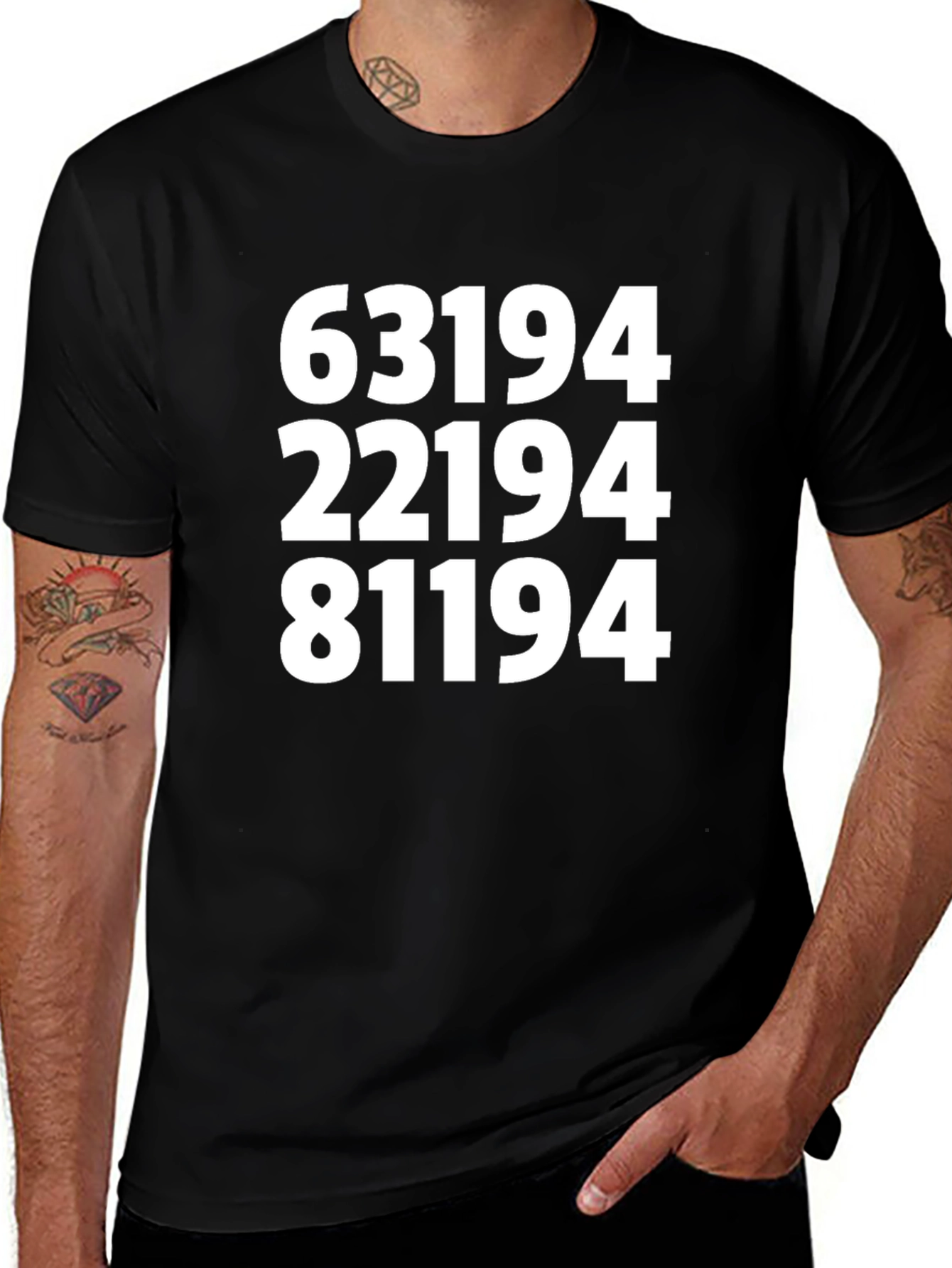 Numerical T-Shirt - Bold Numbers Graphic Tee