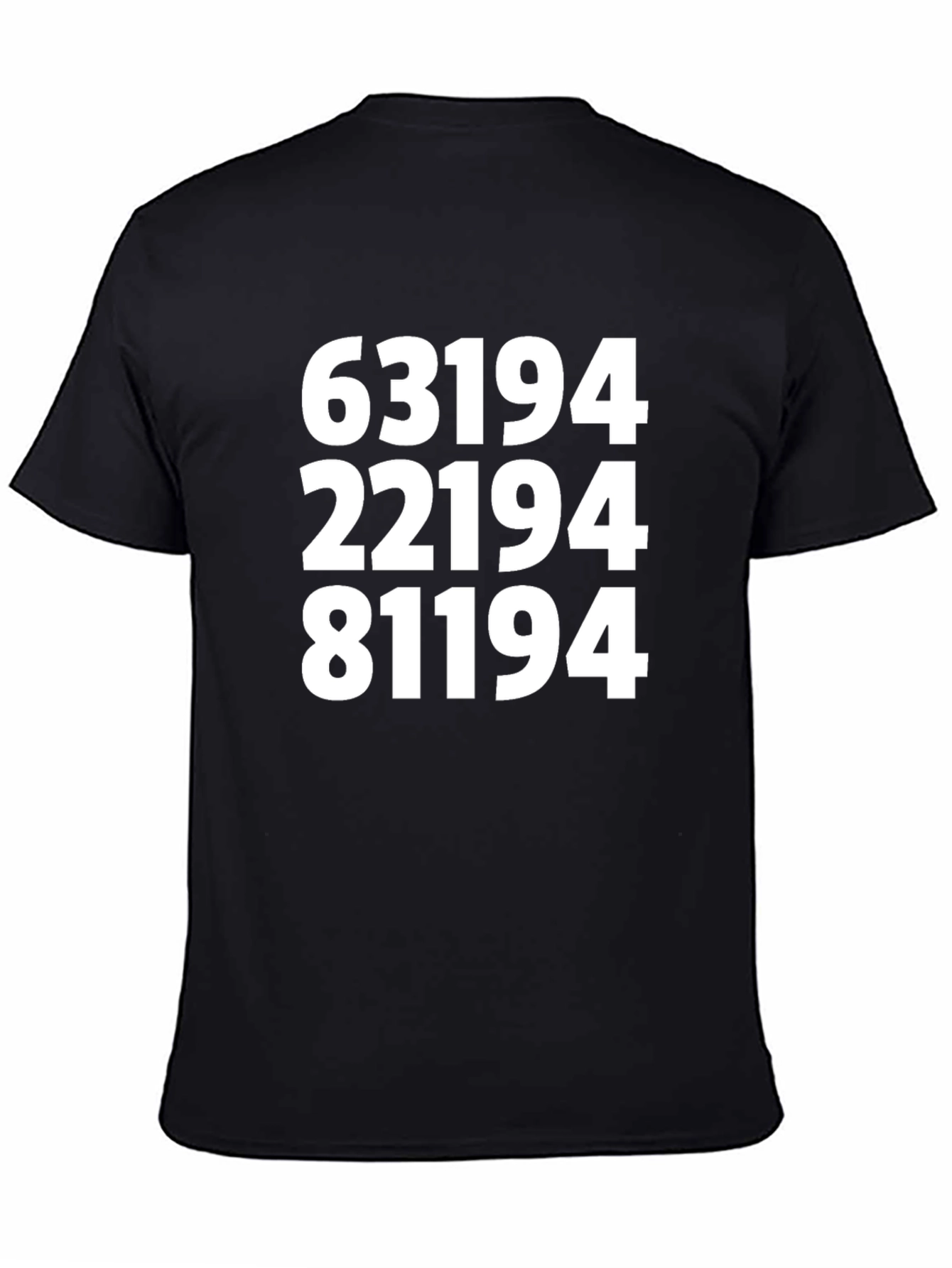 Numerical T-Shirt - Bold Numbers Graphic Tee